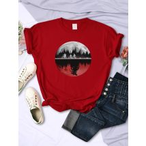 Chłopcy jadący na rowerach T-shirt z nadrukiem Damska letnia fajna koszulka Hip Hop Oddychająca koszulka Modna na co dzień z krótkim rękawem Kobieta