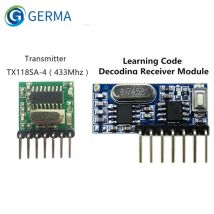 GERMA 433 MHz kabelloser Weitspannungs-Codierungssender + Decodierungsempfänger 4-Kanal-Ausgangsmodul für 433 MHz-Fernbedienungen
