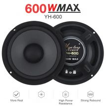 Akcesoria samochodowe audio 600W Głośnik 6-calowy Pełne Częstotliwości Stereo Samochodowe Głośnik Koaksjalny Audio