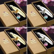 1PC Retro Vintage Lesezeichen Design Von Feder/Schmetterling Kreative Metall Lesezeichen Werbe Geschenk Schreibwaren Film Lesezeichen