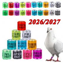 100 Stücke 2026/2027 Jahr Mehrfarbige Taubenfußring Mit Anzahl Vogel Taubentauben Training Racing Identifikation Beinring 10 Farbe