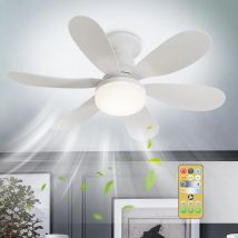 Deckenventilator mit 40-W-Sockel und Licht, 20,5 Zoll E27-Schraube, Deckenventilatoren mit ferngesteuerter Dimmfunktion für Schlafzimmer, Küche, Arbeitszimmer, Garage