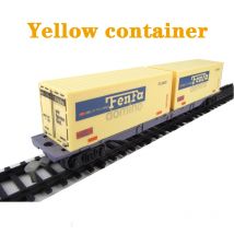 1/87 Simulation Elektrische Eisenbahngleis Modell Wagen Zubehör Fracht Wagen Gelb Container Modell Geschenk Display Junge Spielzeug
