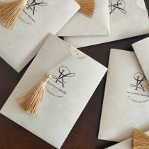 Biglietto d'invito per matrimonio in velluto Beige personalizzato personalizzazione della carta dell'invito di compleanno della cerimonia nuziale aziendale