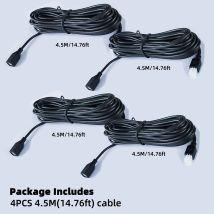 4 PCS Parking Sensors Extension Cable 2 Pin  Parktronic Cord for Car Reversing Parking Sensor Backup Radar Waterproof Extension