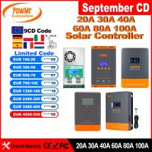 PowMr MPPT 100A 80A 60A 40A 30A 30A 20A Kontroler ładowarki słonecznej LCD Współpracuje z akumulatorem słonecznym Lifepo4 12V 24V 36V 48V