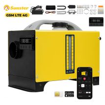 Grzejnik powietrza na olej napędowy GSM LTE 4G z termostatem 8kW 12V&24V 220V Przenośny ogrzewacz postojowy z wyświetlaczem LCD do samochodu kampera namiotu garażu domu