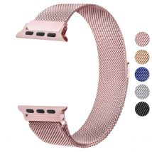 Cinturino Milano metallizzato in acciaio inossidabile adatto per la serie Apple Watch 987654321   uomini e donne per sostituire il cinturino in rete