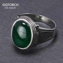 Garantiert 925 Sterling Silber Ringe Antike herren Truthahn Ringe Mit Steinen Natürliche Onyx Multi Farben Türkische Schmuck Ringen