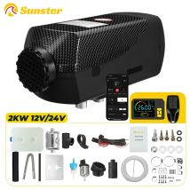 Riscaldatore diesel 2KW 12V/24V Riscaldatore di parcheggio per auto con pannello LCD di controllo APP Bluetooth Riscaldamento a basso rumore per tenda camper per auto camion camper