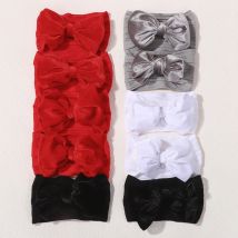 10pcs velvet Bow Baby Headband Random Color Nylon Headwear Kids Elastic Turban Headwraps Newborn Boys Girls Hair Accessories