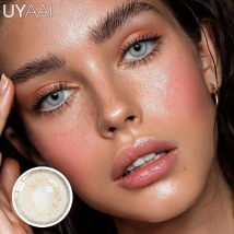 UYAAI Natürliche farbige Schüler für Augen, 1 Paar schwarze Gläser, kosmetische braune Schönheitsgläser, blauer Augenkontakt, grün, y2k-Farbkon