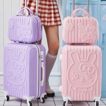 Kinder Schönes Rollgepäckset Damen Trolley Koffer Mädchen Rosa Spinner Marke Handgepäck Reisetasche mit Handtasche