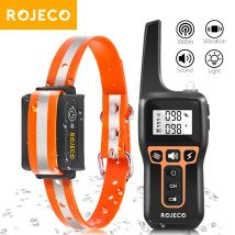 Rojeco 1000m elektrisches Hunde trainings halsband Fernbedienung Trainings halsband für wiederauf ladbare Hunde rindens teuerung Stopps chock halsband
