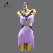 Neue Latin Dance Kleid Party Sport Anzug 2025, Prom Bühne Kleidung Frauen Dancewear Abend Kostüm Mädchen Sexy Linie Anzug Angepasst