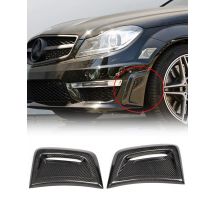 Front Bumper Side Air Vent Carbon Fiber for Mercedes Benz C Class W204 C63 AMG 2012-2014 Air Insert Vent Cover Fins Body Kits