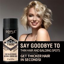 GOIPLE Professionelle Haaraufbaufasern, Pulver, wasserdicht, langlebig, Unisex, natürliche Verdickung, Anti-Verlust-Faserprodukte