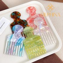 MEPHINA Haarstyling-Werkzeuge, Kämme, modische Haarkämme, Acetatkämme, edle Blumenkämme, marmorierte Haarkämme, Zubehör für Frauen