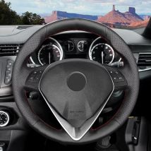 Coprivolante per auto in pelle microfibra personalizzata per Alfa Romeo Giulietta 2014 2015-2020 2021 MiTo 2016 2017 2018-2019 Styling