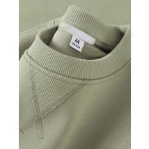 Unisex Basic  Color round Neck Sweatshirt Spring Autumn Casual Outerwear Cotton Polyester Comfortable Fit Streetwear