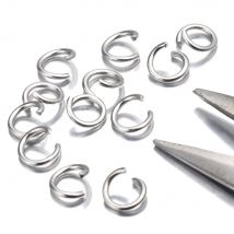 200 teile/los 3/4/5/6/7/8/10mm Edelstahl Offene Einzelne Schleifen Biegeringe DIY Schmuck Erkenntnisse & Split Ring für Die Herstellung Von Liefert