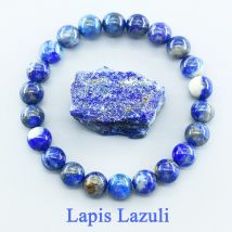 Prawdziwe 5A naturalne Lapis Lazuli bransoletka z koralików Homme elastyczna wysokiej jakości uzdrawiająca energią biżuteria dla kobiet prezent dla chłopaka