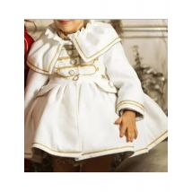 1-12Y Baby Girl Autumn Winter Handmand Customized Palace England Spanish White Princess Wool Coat for Casual C249