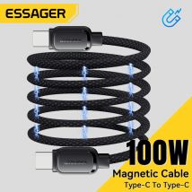 Essager pd 100w 60w magnetische absaugung gegen wicklung typ c c zu c kabel schnell ladekabel für samsung huawei xiaomi lenovo