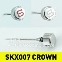 SKX007 Krone kompatibel mit 7S26 NH35 NH36 4R36 6R15 Uhrwerk graviert signiert „S“ Mod Teile 2 Dichtungen