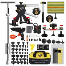 Super PDR Kit di estrattori per riparazione ammaccature auto Utensili manuali per ammaccature a T in metallo Martello scorrevole senza vernice Martello inverso Strumenti per la rimozione di