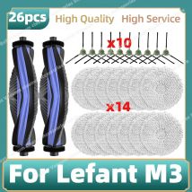 Compatibile con Lefant M3: parti di ricambio e accessori, spazzola principale, spazzola laterale, panno per la pulizia.