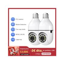 Ease Life APP-Light Bulb Security Cameras Outdoor Wireless WiFi Camera 5GHz, 360 Degree, E27 Light Socket Screw In Securi