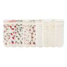 Dopamine JK Kawaii Ruffled Cute Silk Socks Women Summer Thin Breathable Crystal Transparent Socks