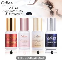 Gollee 0.5-1s Colla per extension ciglia ad asciugatura rapida Super Bonder 5-8 settimane Durevole Forte Nessuna irritazione Colla acceleratore Forniture per ciglia