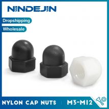 5-20 teile/paket Nylon Hex Dome Kopf Kappe Muttern M3 M4 M5 M6 M8 M10 M12 Schwarz Weiß Kunststoff eichel Muttern für Schraube Schrauben
