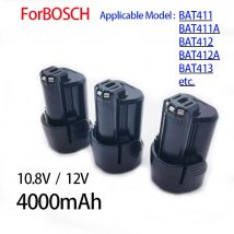 ✔for BOSCH  BAT411 10.8V Lithium-ion Rechargeable Battery BAT411A BAT412 BAT412A BAT413 BAT413 Replacement Battery 12V