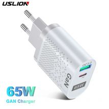 USLION 65W GaN Ladegerät USB C PD KR Stecker Schnellladung GaN Ladegerät Telefon Schnellladung Typ C für IPhone Koreanische Spezifikation