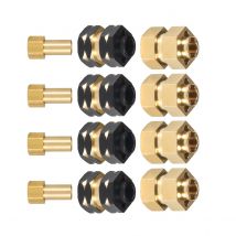 CNC Brass 7mm Hex Hub Extenders with Nuts for 1/24 RC Crawler Car SCX24 C10 Gladiator Bronco AX24 1.0 Inch Wheel Rims Upgrade