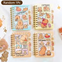 1pc portatile Kawaii Coil Notebook Cartoon Capybara Journal Mini Notepad Diario Agenda Planner Kid Cancelleria Regalo Materiale scolastico