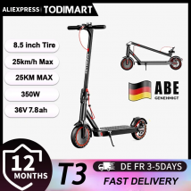 Todimart T3 ABE e scooter mit straßenzulassung, 36V 7.8AH, 350W (500W) City-Elektroroller, 25-35KM, 8,5-Zoll-Reifen, roller erwachsene