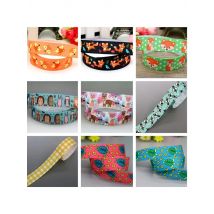 DHK 7/8''5yards Fox Animals Cow Printed Grosgrain Ribbon Accessory Hairbow Headwear Decoration DIY Wholesale OEM C1880