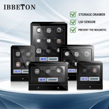 IBBETON Carica orologio automatico con orologi Cassetta di sicurezza Cassetto Negozio di gioielli Silenzioso giapponese Mabuchi Motore Orologio Avvolgimento di stoccaggio