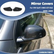 Kohlefaser-Auto-Rückspiegelabdeckungen für Volkswagen VW Golf 5 MK5 GTI R32 Standard 2006–2009 Seitenspiegelkappenabdeckungen ersetzen