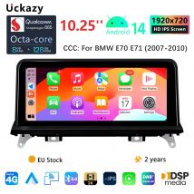 Android 14 Snapdragon 665 Multimedia de coche para BMW X5 E70 X6 E71 CCC CIC 2007-2013 pantalla de reproductor de Radio GPS navegación Carplay