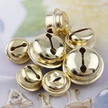 10 Stücke 18/20/26 MM Jingle Bell Gold Weihnachtsbaum Anhänger Ornamente Dekorationen DIY Handgemachte Weihnachten Handwerk Zubehör