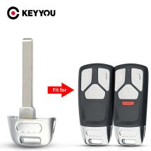 KEYYOU Für Audi TT A4 A5 S4 S5 Q7 SQ7 2016 2017 2018 2019 Ersatz Blank Notfall Einsatz Schlüssel Klinge Auto Fernbedienung Schlüssel HU66 Klinge