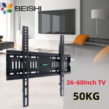BEISHI LED-LCD-TV-Festwandhalterung, 66–60 Zoll, universeller neigbarer, verstellbarer TV-Ständer, maximale Belastung 50 kg, VESA 400 x 400 mm