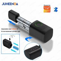 60-90 mm einstellbare Größe Tuya APP Smart Lock Zylinder Fingerabdruckcode RFID-Karte mechanischer Schlüssel elektronisches Schloss einfacher Austausch