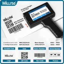 Przenośny ręczny drukownik atramentowy Willita - Drukarka daty/numeru partii/kodu kreskowego/QR/logo