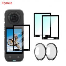 Protezione dello schermo per Insta360 X5 Pellicola protettiva in vetro per schermo Anti-graffio Protezione per obiettivo Kit di protezione Accessori per obiettivo della fotocamera